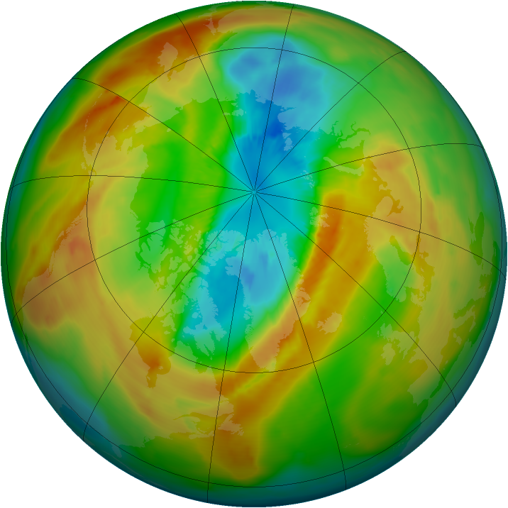 Arctic ozone map for 21 March 2011